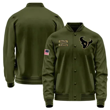 Men's Houston Texans Olive Salute to Service Sideline Performance Jacket