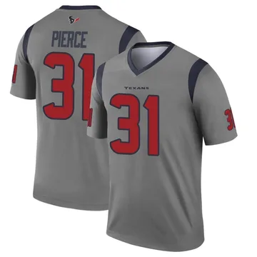 Men's Nike Houston Texans Dameon Pierce Gray Inverted Jersey - Legend