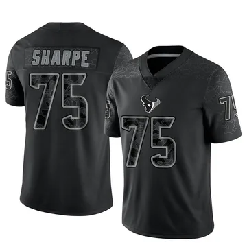 Men's Nike Houston Texans David Sharpe Black Reflective Jersey - Limited