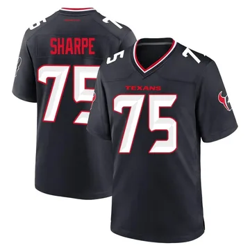 Men's Nike Houston Texans David Sharpe Navy Team Jersey - Game