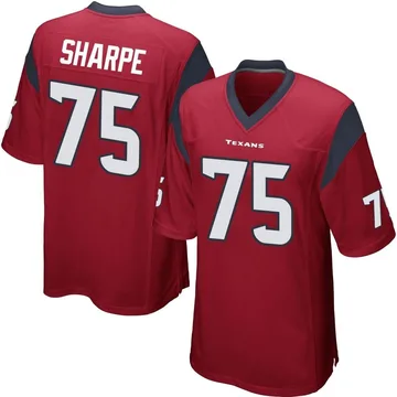 Men's Nike Houston Texans David Sharpe Red Alternate Jersey - Game