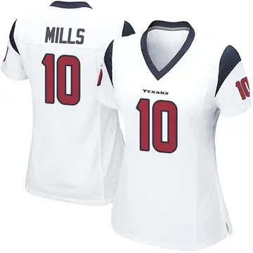 Men's Houston Texans Davis Mills Nike Navy Game Jersey