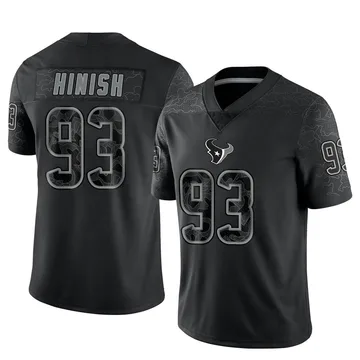 Youth Nike Houston Texans Kurt Hinish Black Reflective Jersey - Limited