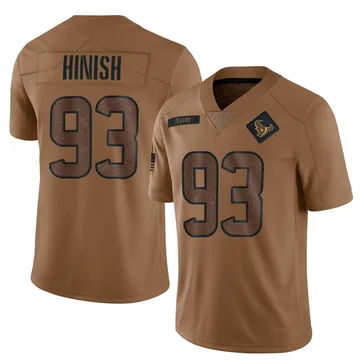 Youth Nike Houston Texans Kurt Hinish Brown 2023 Salute To Service Jersey - Limited