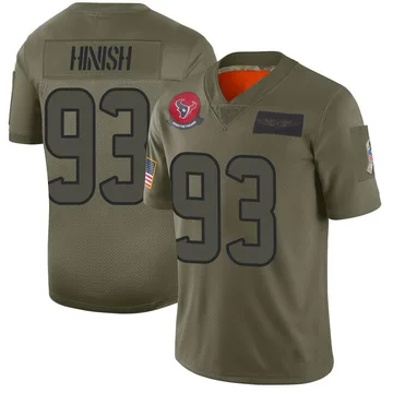 Youth Nike Houston Texans Kurt Hinish Camo 2019 Salute to Service Jersey - Limited