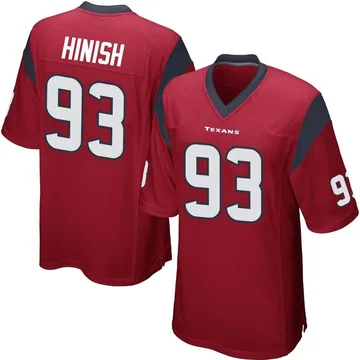 Youth Nike Houston Texans Kurt Hinish Red Alternate Jersey - Game