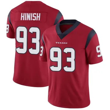 Youth Nike Houston Texans Kurt Hinish Red Alternate Vapor Untouchable Jersey - Limited