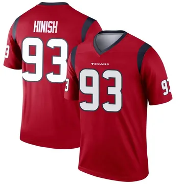 Youth Nike Houston Texans Kurt Hinish Red Jersey - Legend