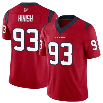 Youth Nike Houston Texans Kurt Hinish Red Vapor F.U.S.E. Jersey - Limited