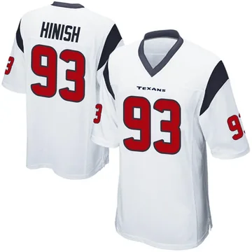 Youth Nike Houston Texans Kurt Hinish White Jersey - Game