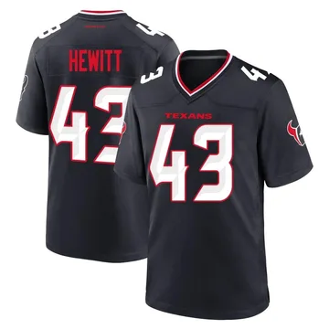 Youth Nike Houston Texans Neville Hewitt Navy Team Jersey - Game