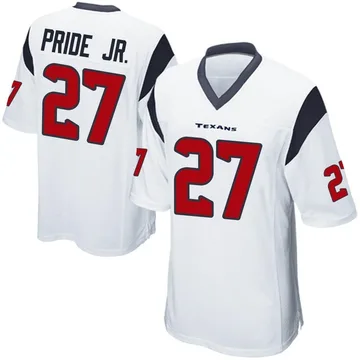 Youth Nike Houston Texans Troy Pride Jr. White Jersey - Game