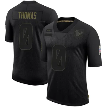 Youth Nike Houston Texans Zach Thomas Black 2020 Salute To Service Jersey - Limited