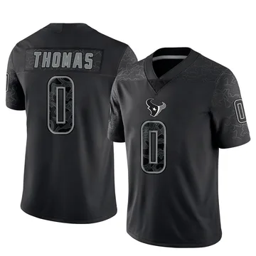 Youth Nike Houston Texans Zach Thomas Black Reflective Jersey - Limited